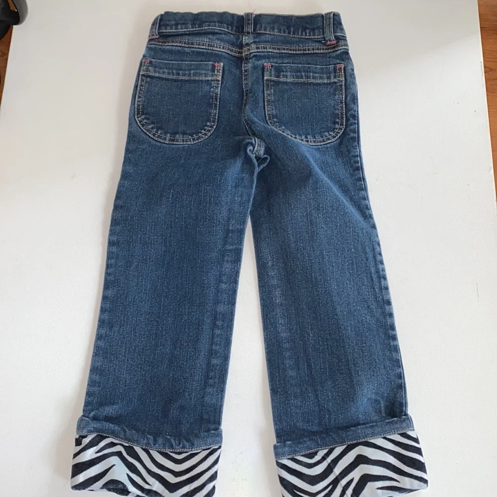 Gymboree Wild One Cuffed Zebra Jeans.